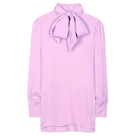 gucci pussy bow pink blouse